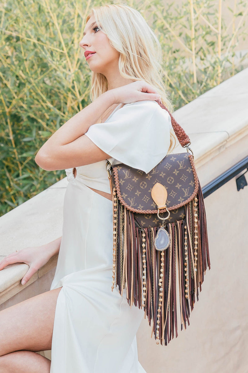 World Traveler - Crossbody with Boho Fringe, Authentic Vintage – Vintage Boho  Bags