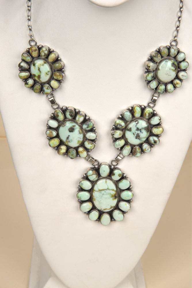 
                  
                    Navajo Handmade Palomino Turquoise Necklace and Earring Set - 13
                  
                