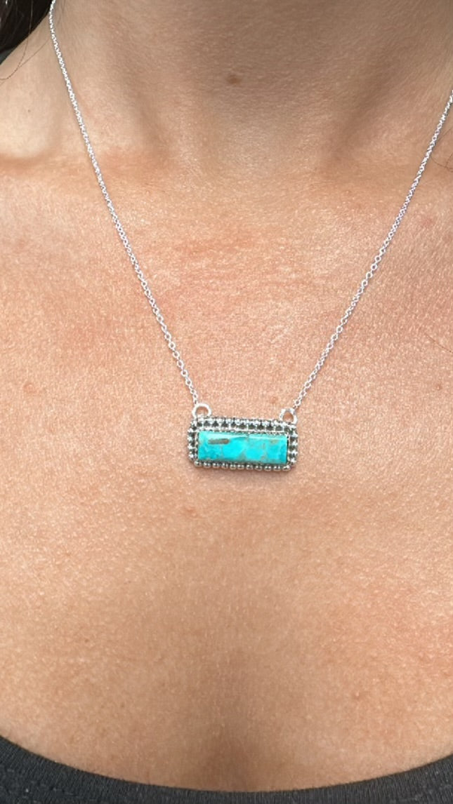 
                  
                    Kingman Turquoise Bar Necklace
                  
                