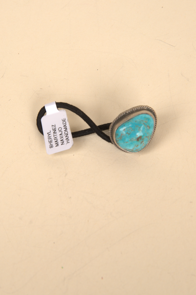 
                  
                    Navajo Handmade Turquoise Kingman Stone Hair Ties
                  
                