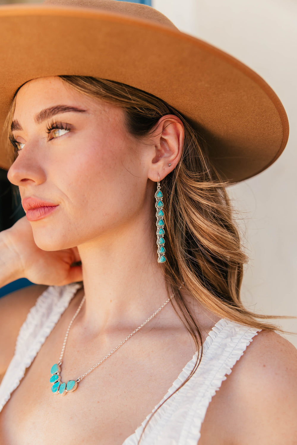 Kingman Turquoise Teardrop Earrings