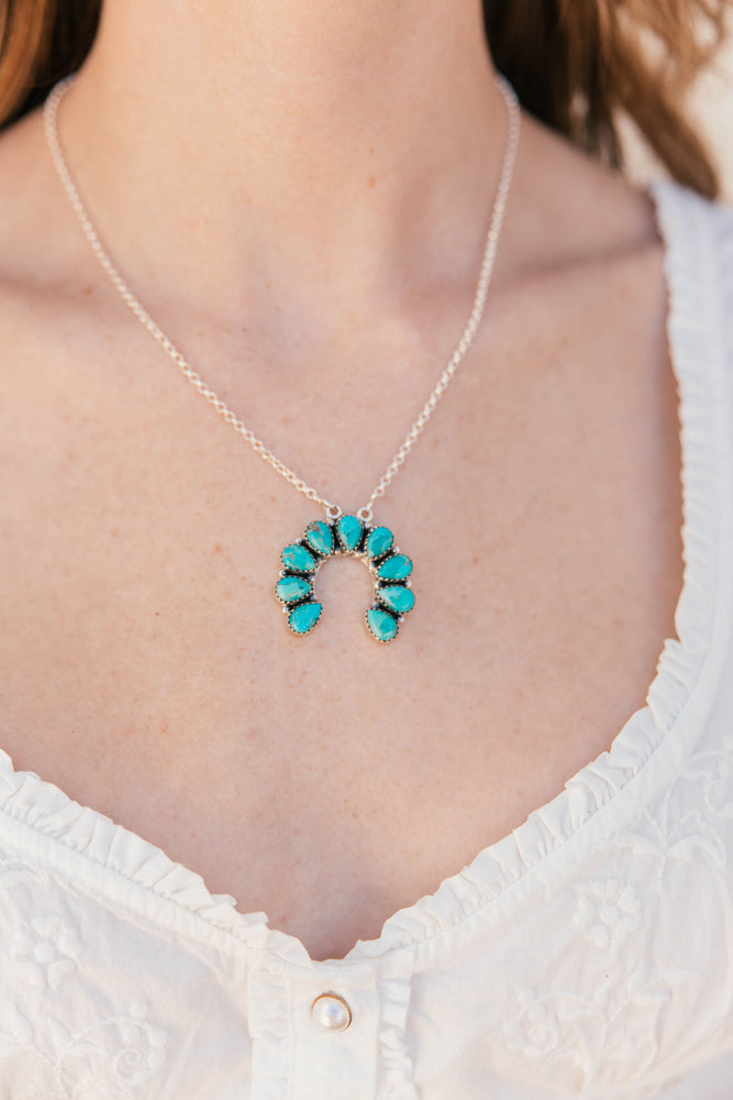 
                  
                    Kingman Turquoise Naja Necklace
                  
                