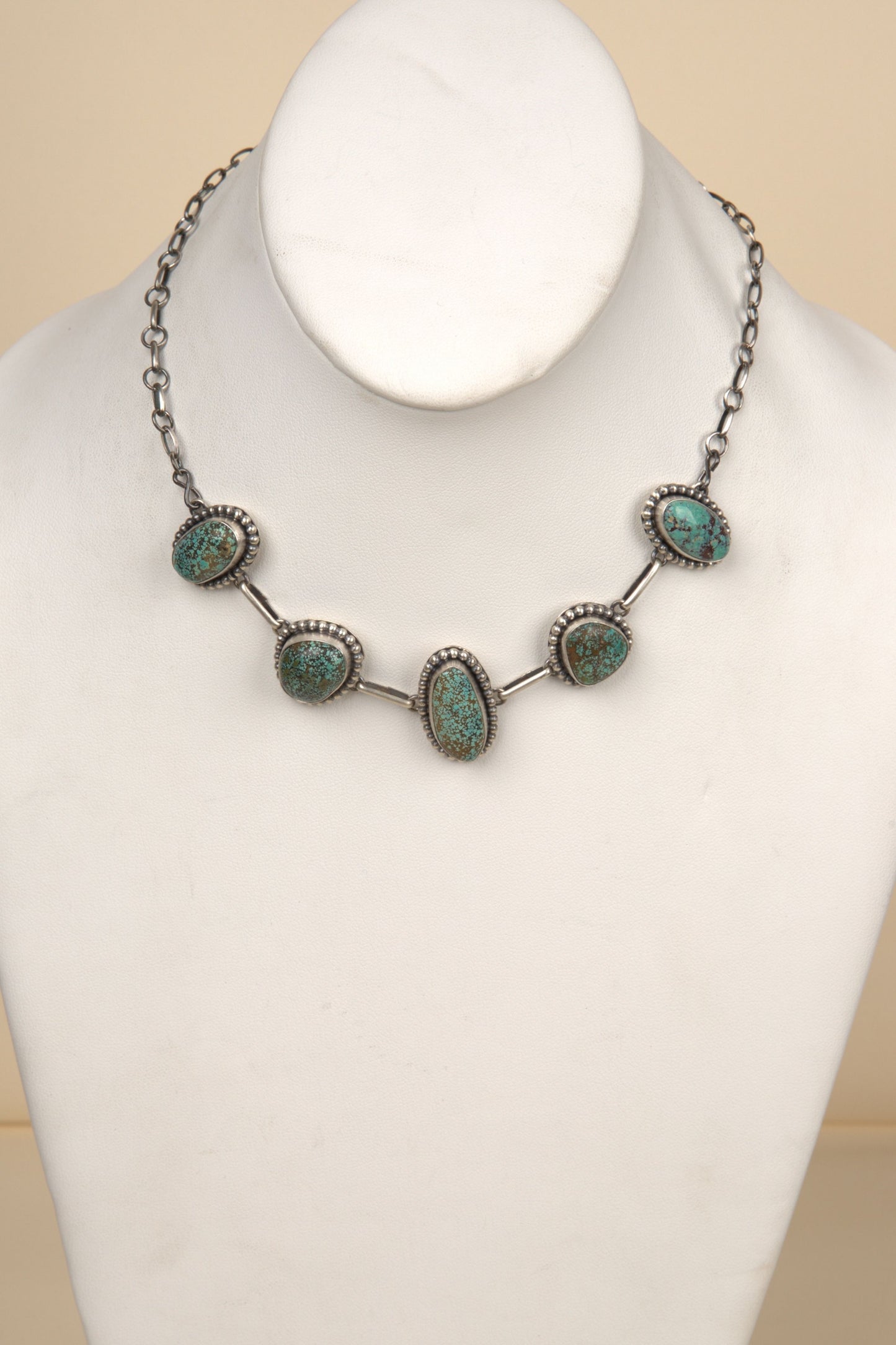 
                  
                    Navajo Handmade  Kingman Turquoise Choker - 5
                  
                