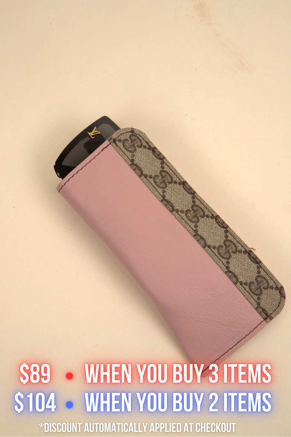 GG Pink Sunglasses Case