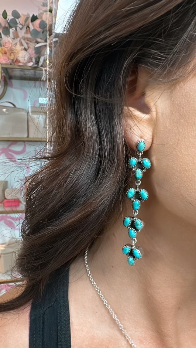 
                  
                    Kingman Turquoise Cascade Earrings
                  
                