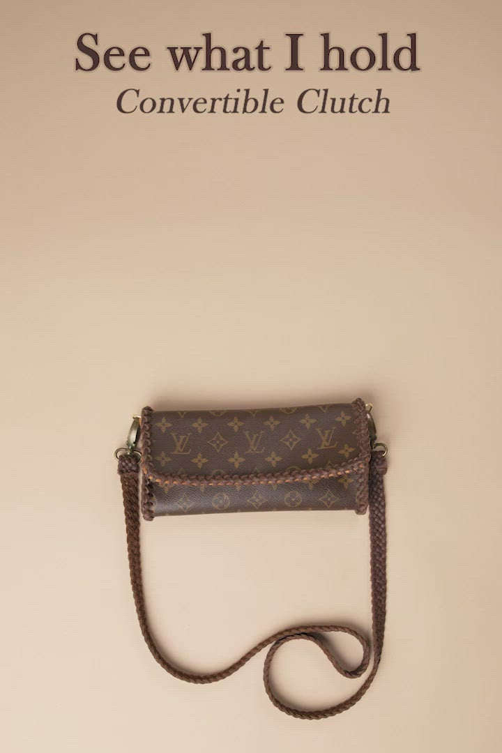 Authentic Louis Vuitton wallet converted to a crossbody evenings purse/bag