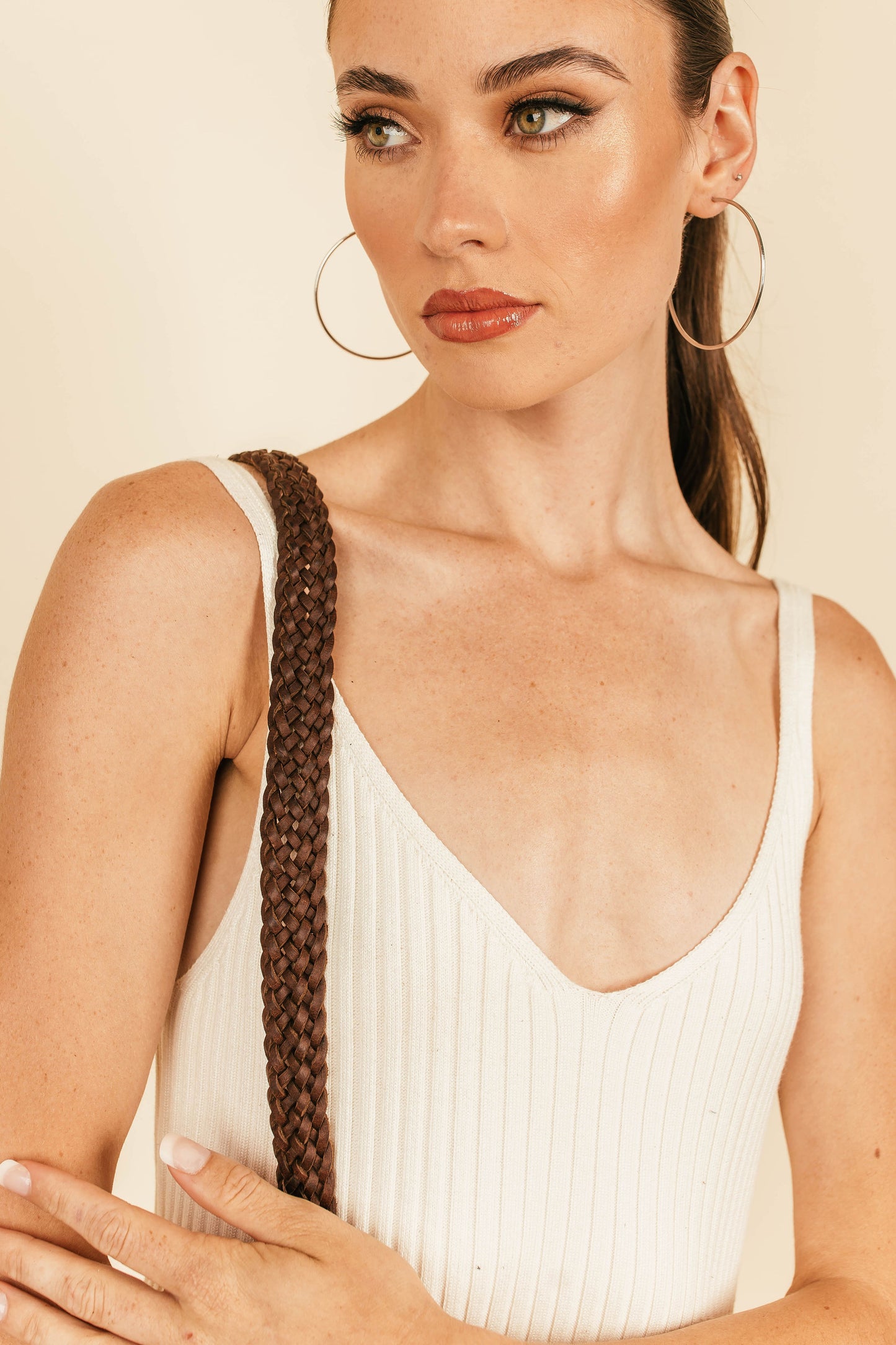 Shorty Braided Strap Chocolate – Vintage Boho Bags  Leather fringe bag,  Braided strap, Outfit accessories
