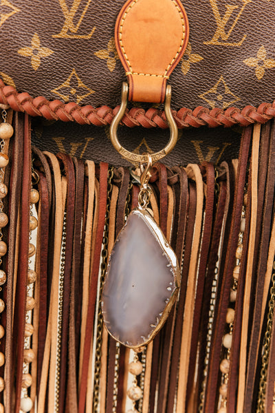 Charm #10 - Gray Stone, Boho Glam for your Designer Handbag