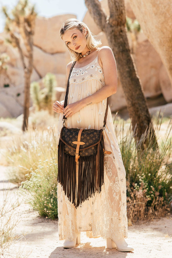floral boho hippie satchel bag with embroidery beaded handmade details -  Antares Furnishings